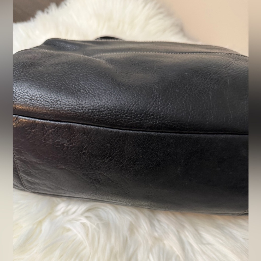 Coach Madison Tribeca East West Black Pebbled Leather Bag 14111 - Picture 6 of 10